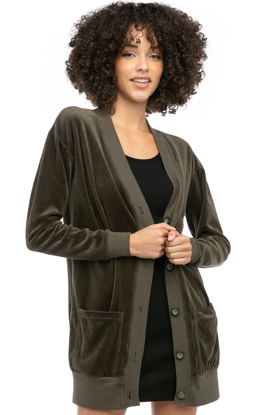 Hardtail Velour Oversized Cardigan