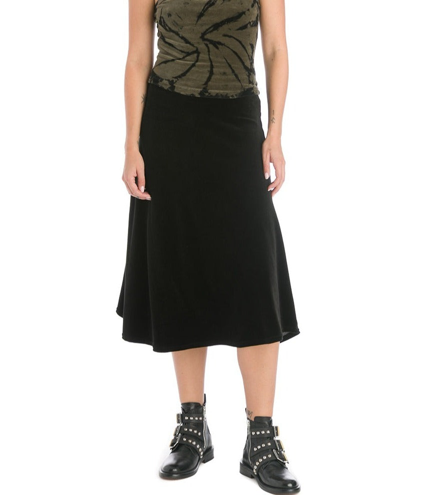 Hardtail Velour Midi A-Line Skirt