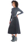 Hardtail Velour Midi A-Line Skirt