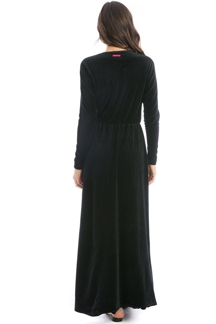 Hardtail Velour Maxi Dolman Dress-Dress-Mementos
