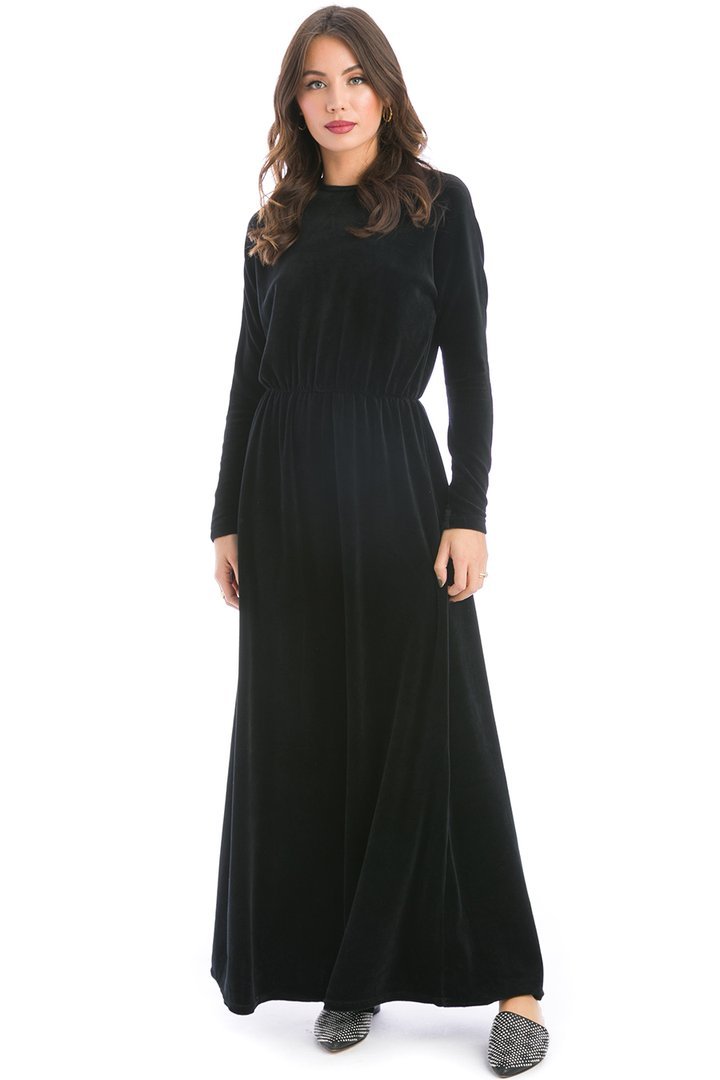 Hardtail Velour Maxi Dolman Dress-Dress-Mementos