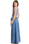 HT Wrap Maxi Jean Skirt