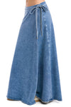 HT Wrap Maxi Jean Skirt