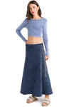 HT Wrap Maxi Jean Skirt