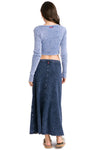 HT Wrap Maxi Jean Skirt