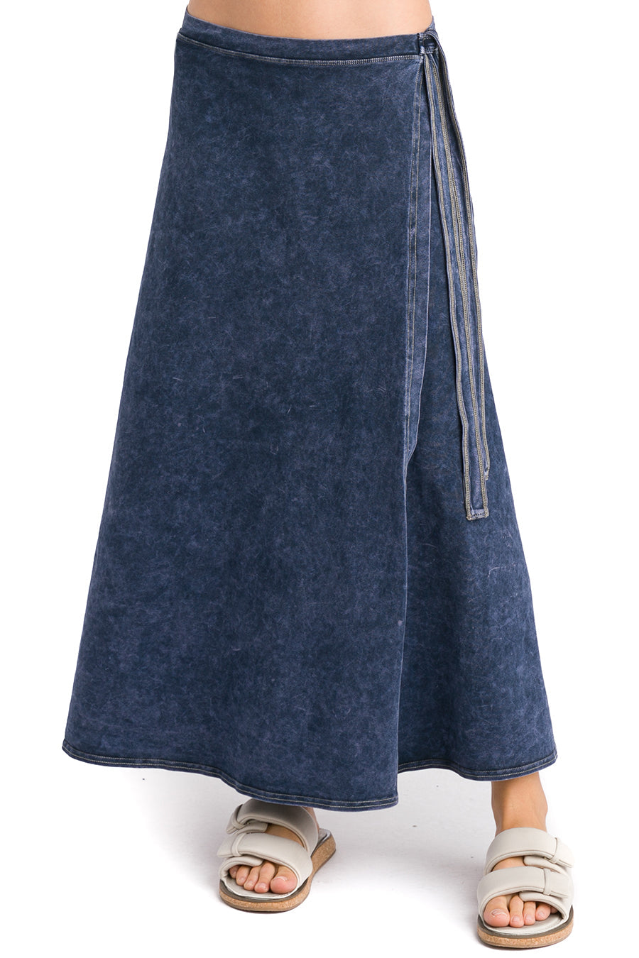 HT Wrap Maxi Jean Skirt