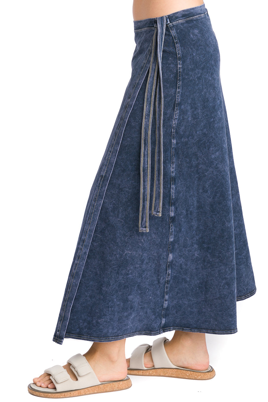 HT Wrap Maxi Jean Skirt