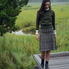 Profile Knit Plaid Skirt